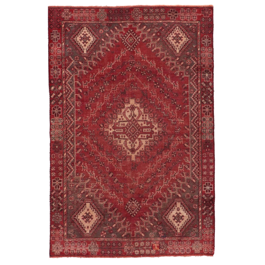 4' x 6'1 Hand-Knotted Persian Qashqai Area Rug