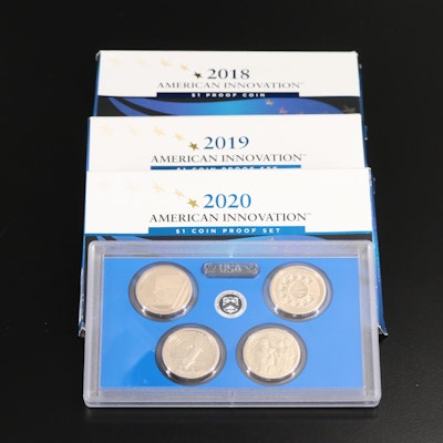 Three American Innovations Proof Sets Including 2018, 2019, and 2020