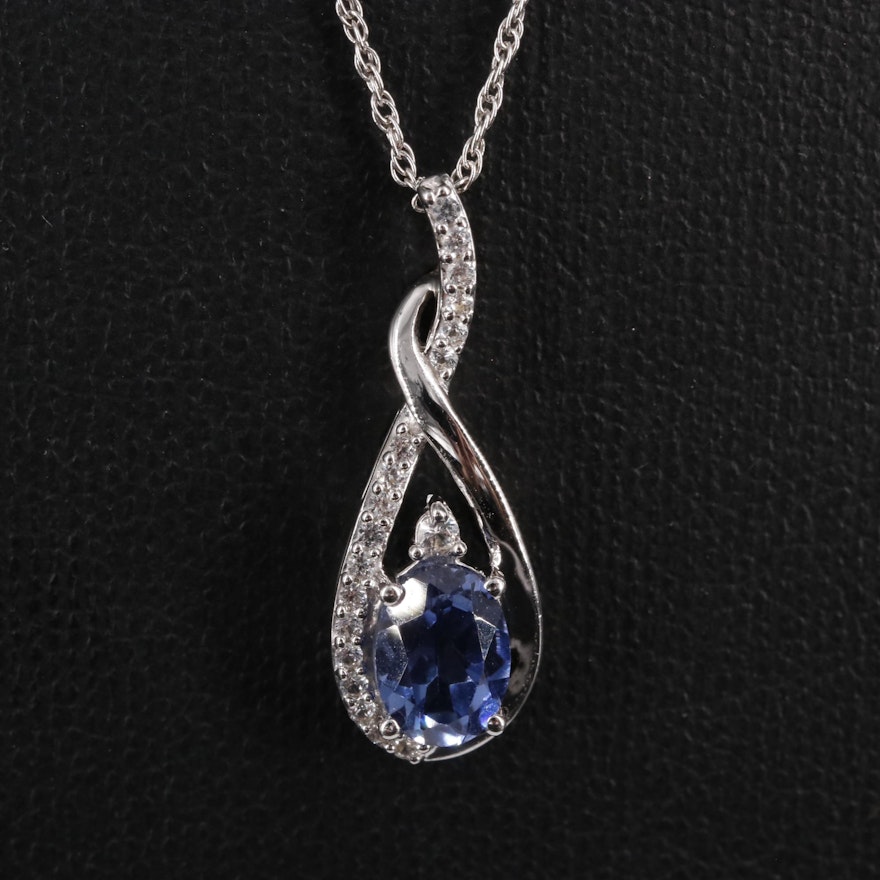 Sterling Silver and Sapphire Necklace