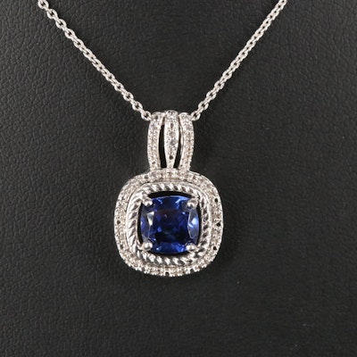 Sterling Silver Sapphire Necklace