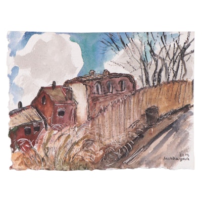 Marina Mozhayeva Rural Scene Watercolor Painting, 2013