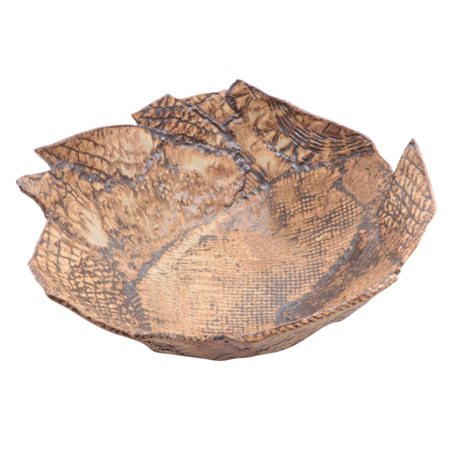 Slab Constructed Earthenware Decorative Bowl