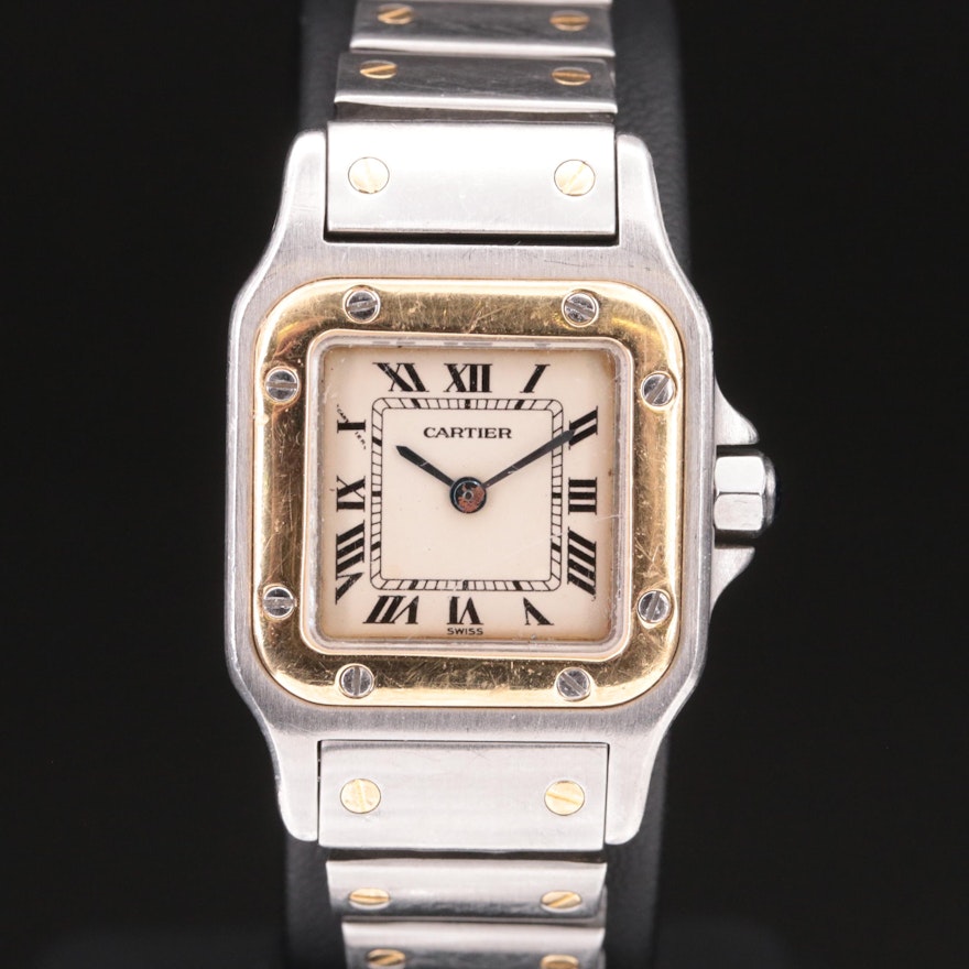 Cartier Santos de Cartier 18K and Stainless Steel Wristwatch