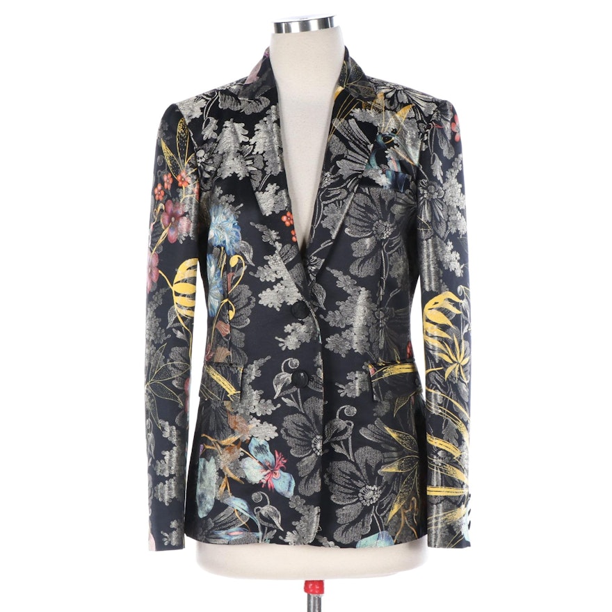 Etro Jacket in Metallic Brocade, New with Tag