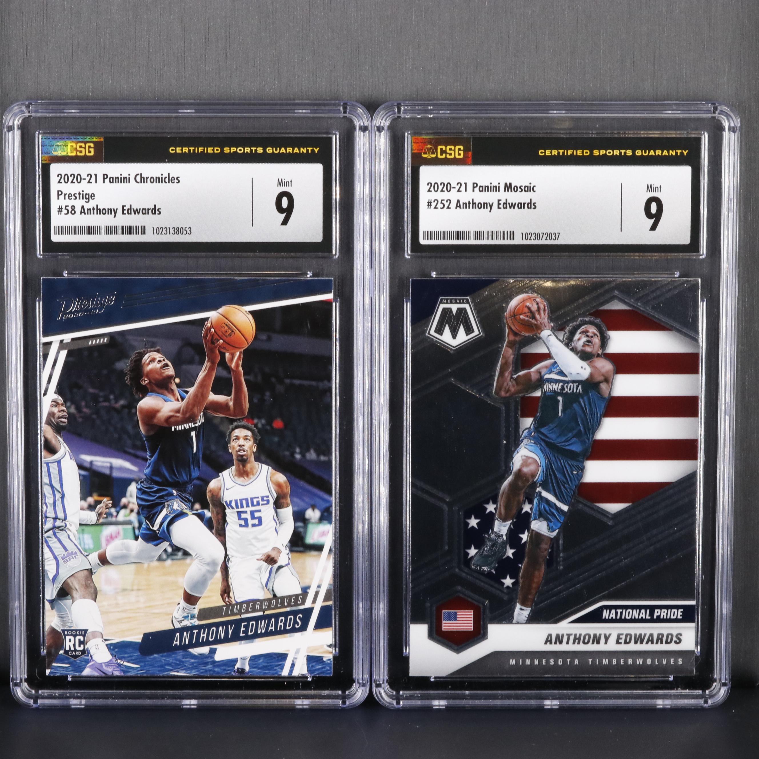 2020 Memorabilia 2020 Panini Mosaic Anthony Edwards ROOKIE