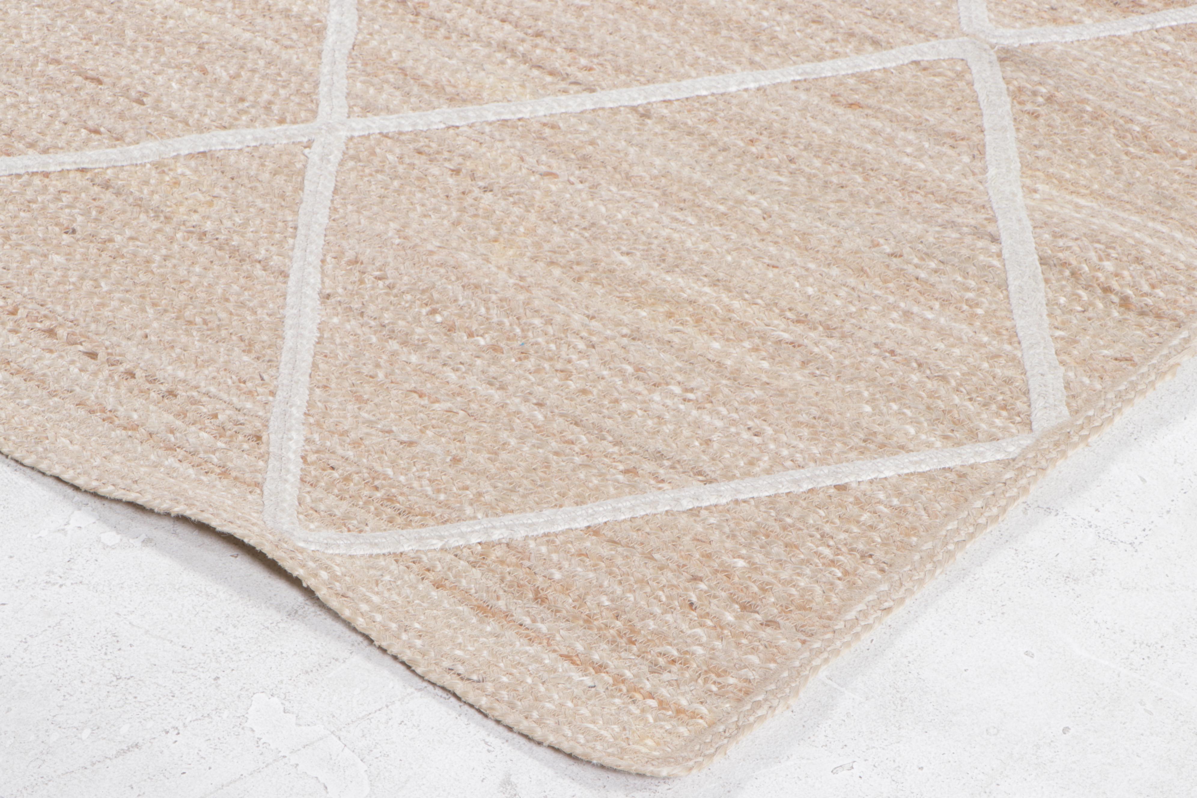 8'2 x 10'5 Braided Jute Trellis Area Rug EBTH