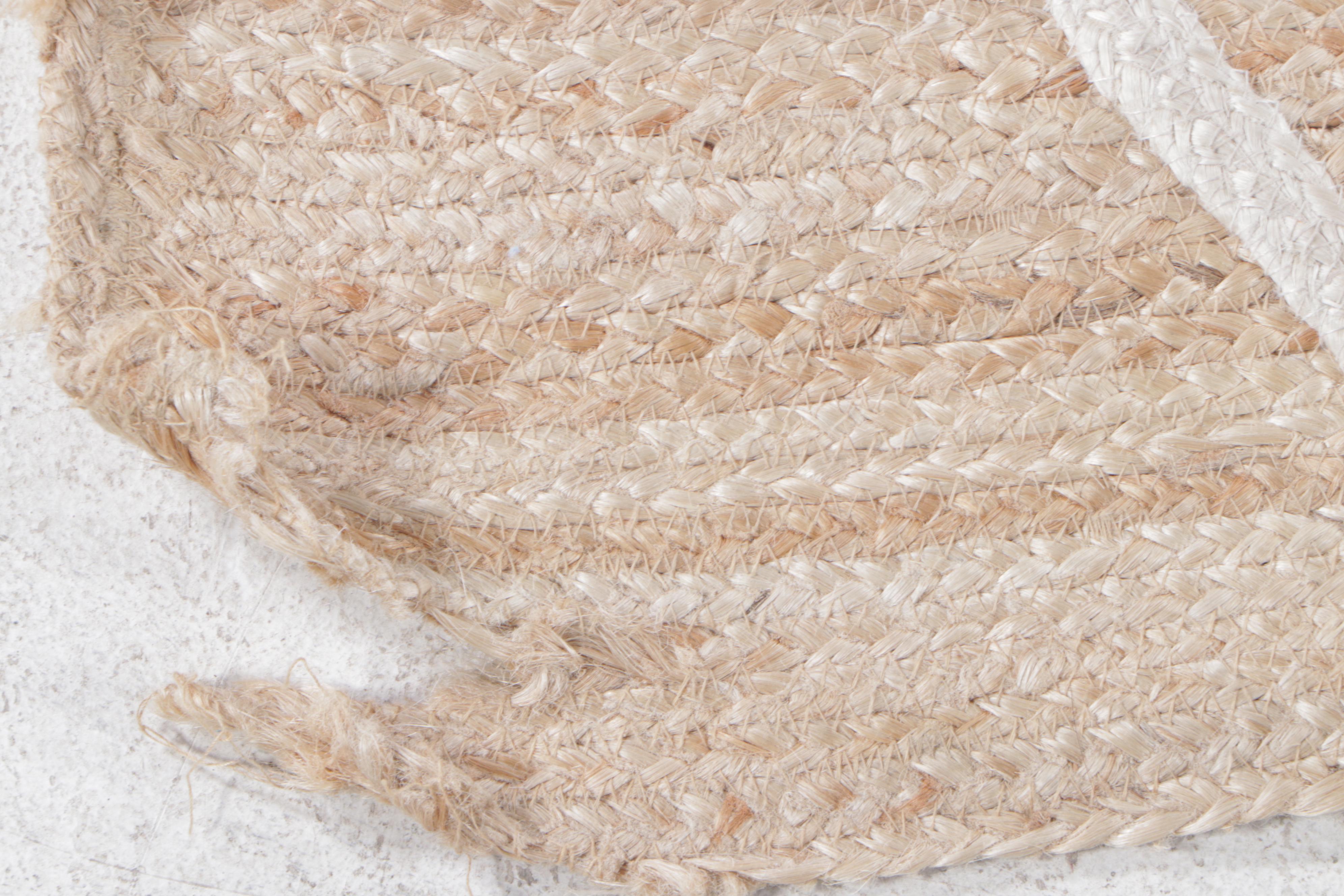 8'2 x 10'5 Braided Jute Trellis Area Rug EBTH