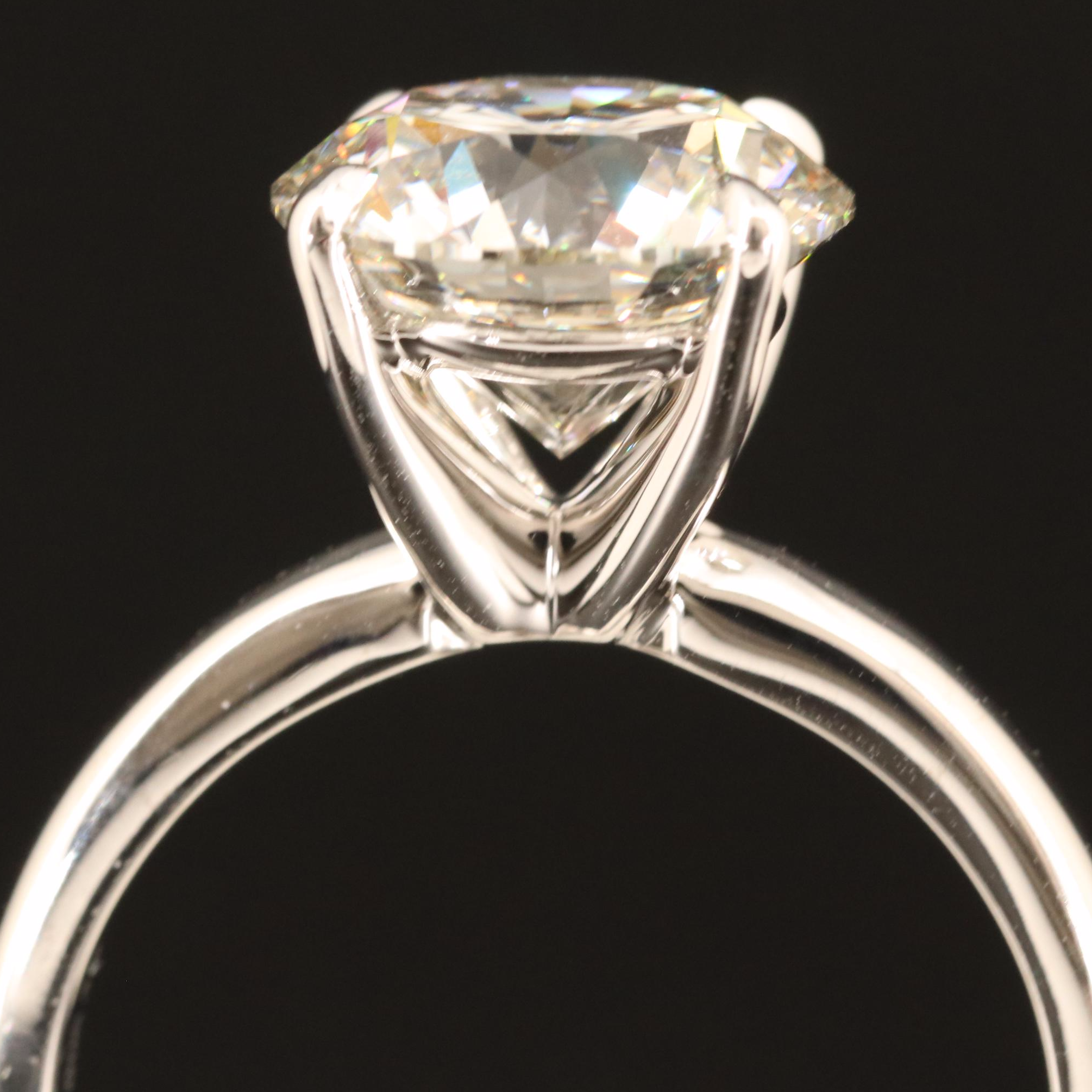 Platinum 3.73 CT Lab Grown Diamond Ring EBTH