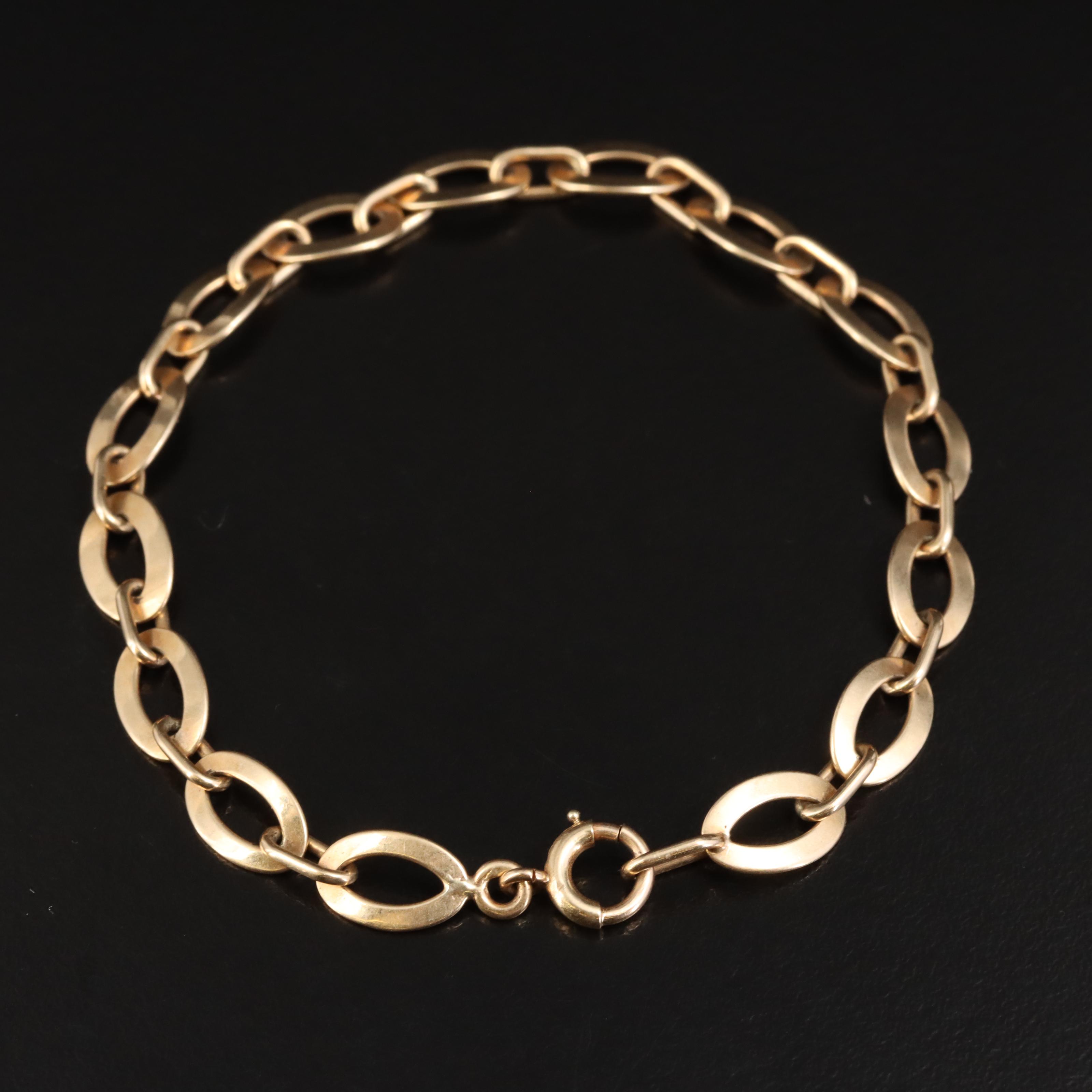14K Cable Chain Bracelet EBTH