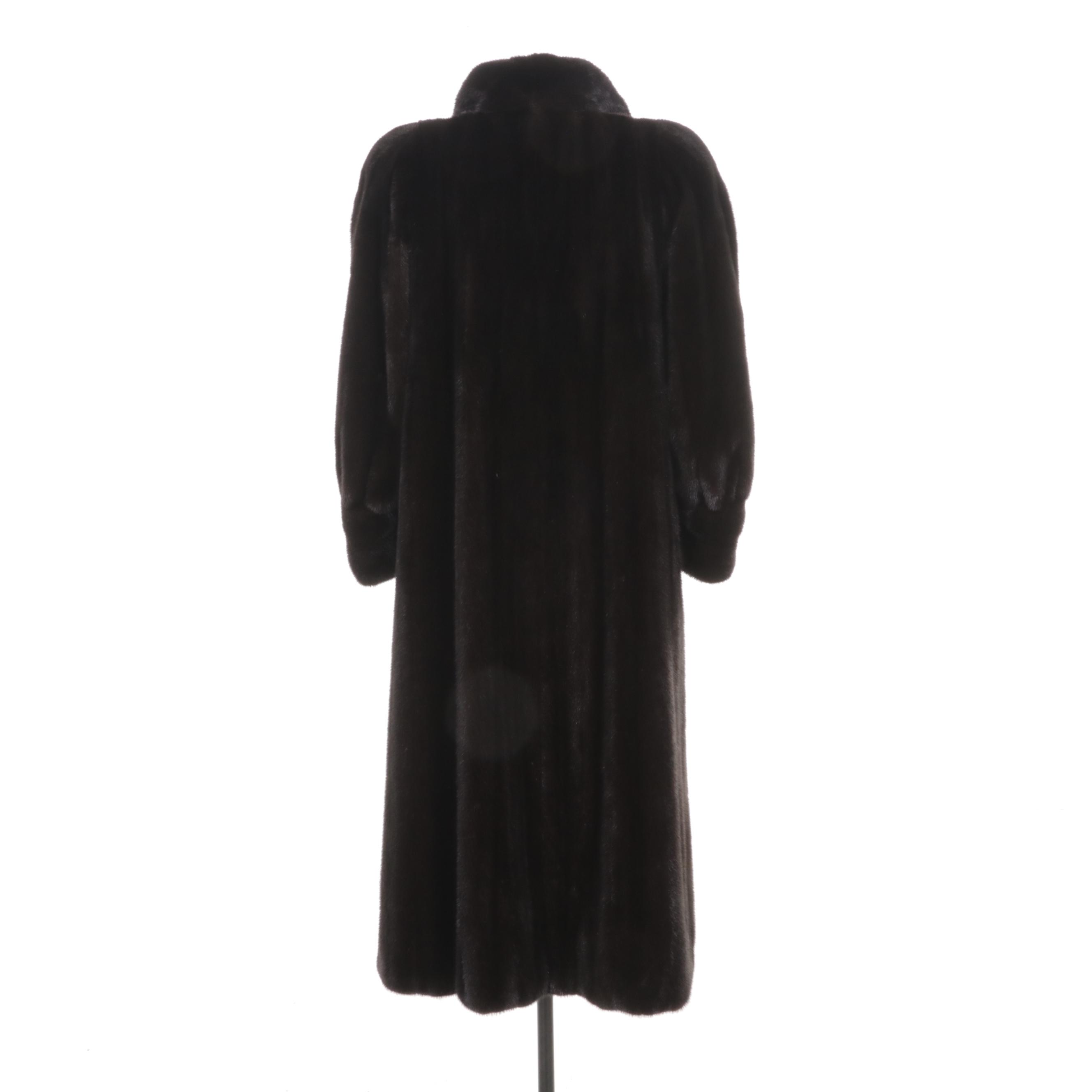 Mahogany Mink Fur FullLength Coat From Reckmeyer's Furriers EBTH