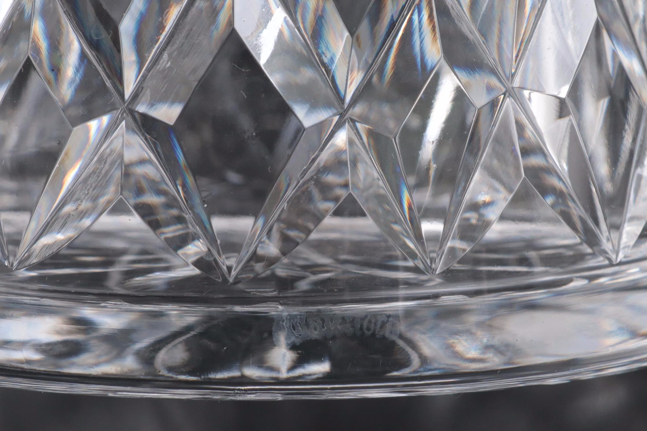 Waterford Crystal "Lismore" Decanter and Cordial Glasses, Mid/Late 20th