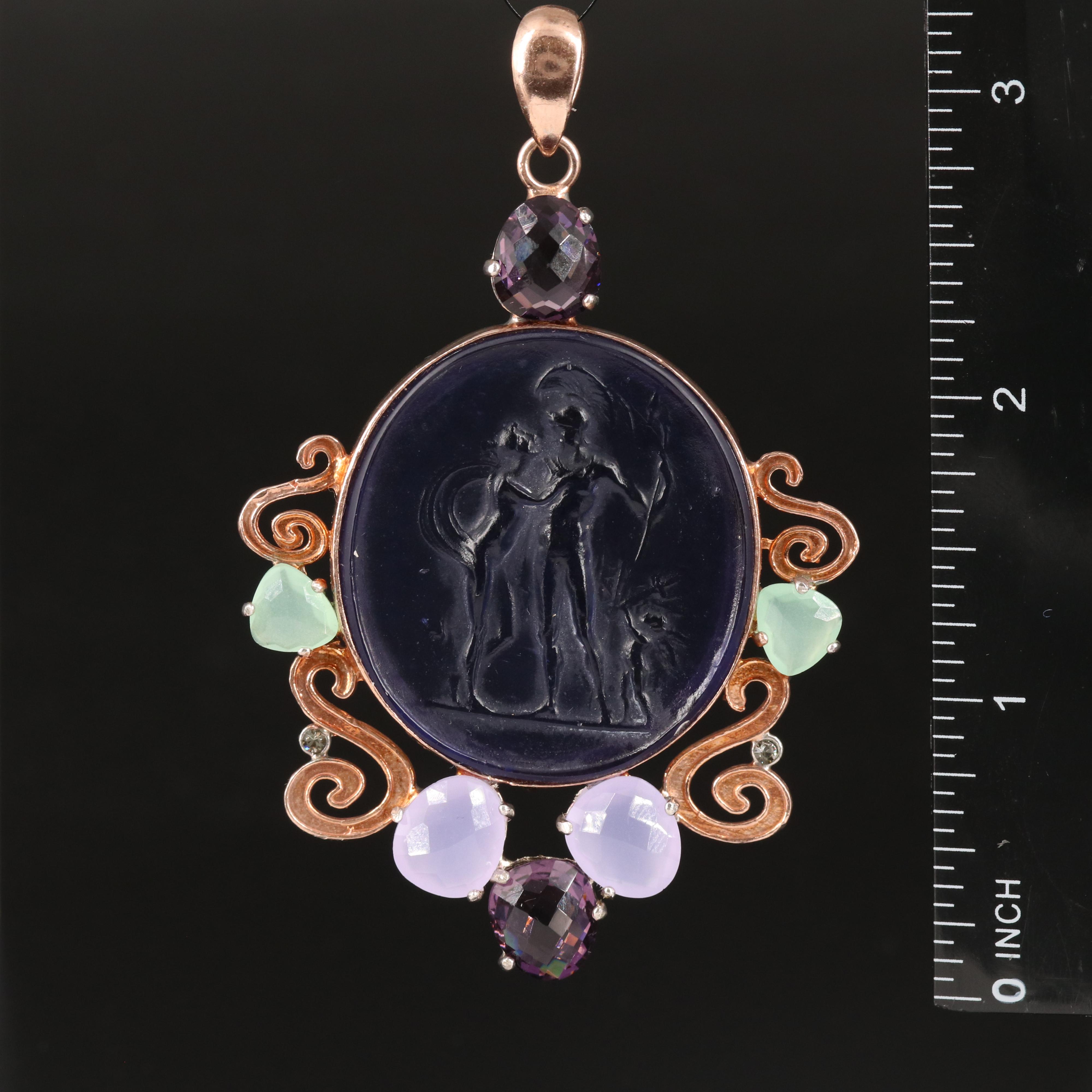 Marcello Fontana Sterling Cameo Pendant EBTH