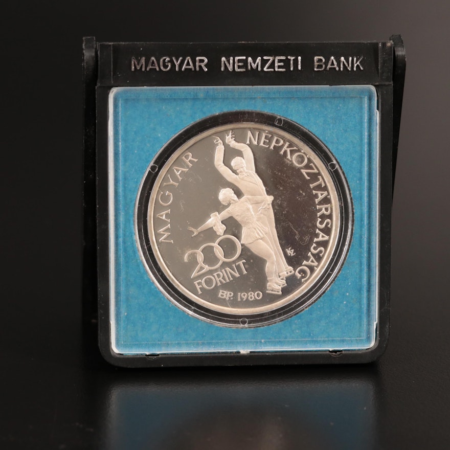 1980 Hungary 200 Forint Proof SilverCoin