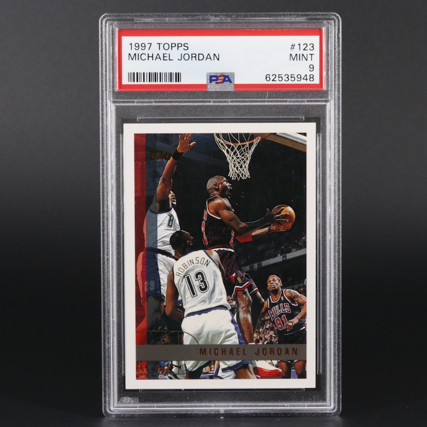 1997 Topps Michael Jordan #123 Graded PSA Mint 9 Basketball Card
