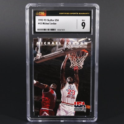 1992 SkyBox USA Michael Jordan #43 Graded CSG Mint 9 Basketball Card