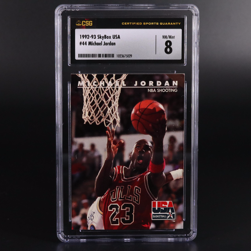 1992-93 SkyBox USA Michael Jordan #44 Grade 8 Basketball Card