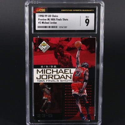 1998 Upper Deck Choice Michael Jordan #2 Graded CSG Mint 9 Basketball Card