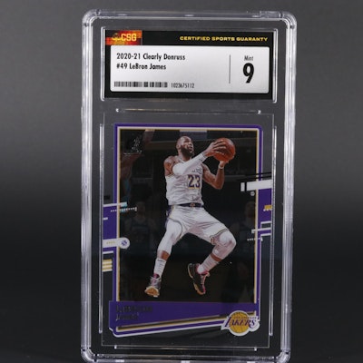 2020 Clearly Donruss LeBron James #49 Graded CSG Mint 9 Basketball Card