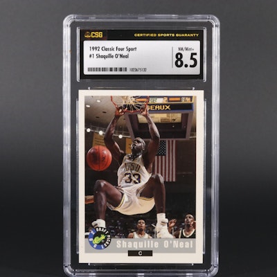 1992 Classic Four Sport Shaquille O'Neal #1 Graded CSG Mint 8.5 Basketball Card