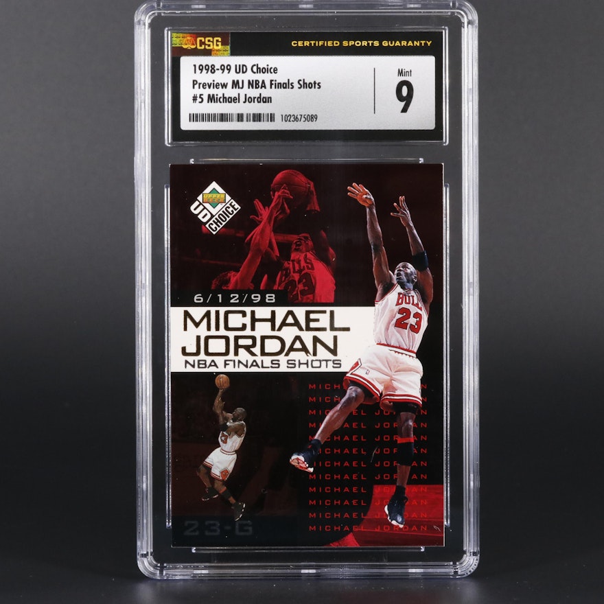1998 Upper Deck Choice Michael Jordan #5 Graded CSG Mint 9 Basketball Card