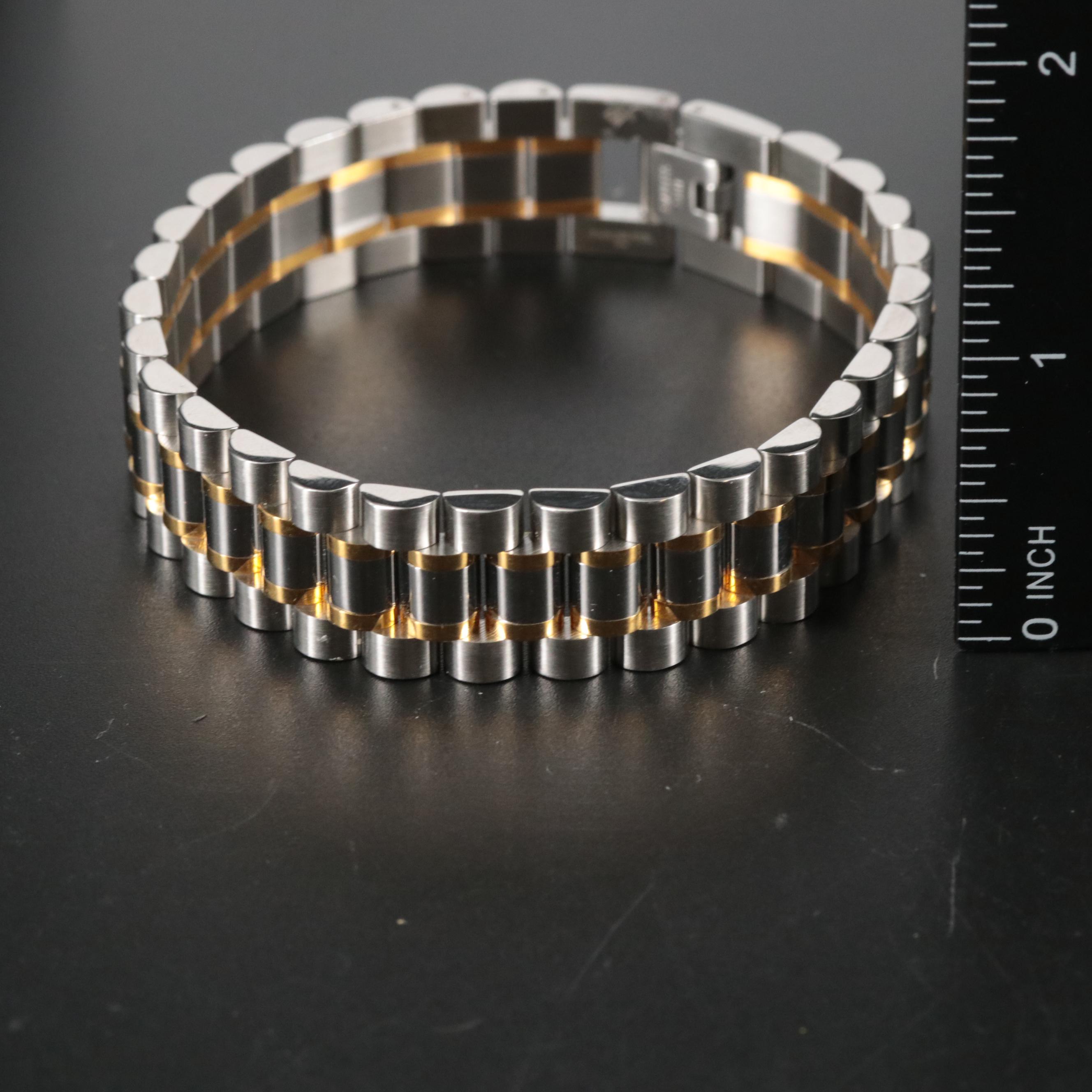 Stainless Steel Chain Link Bracelet EBTH