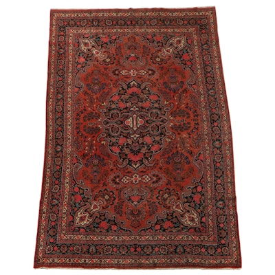 10'1 x 16'8 Hand-Knotted Persian Mashad Room Sized Rug