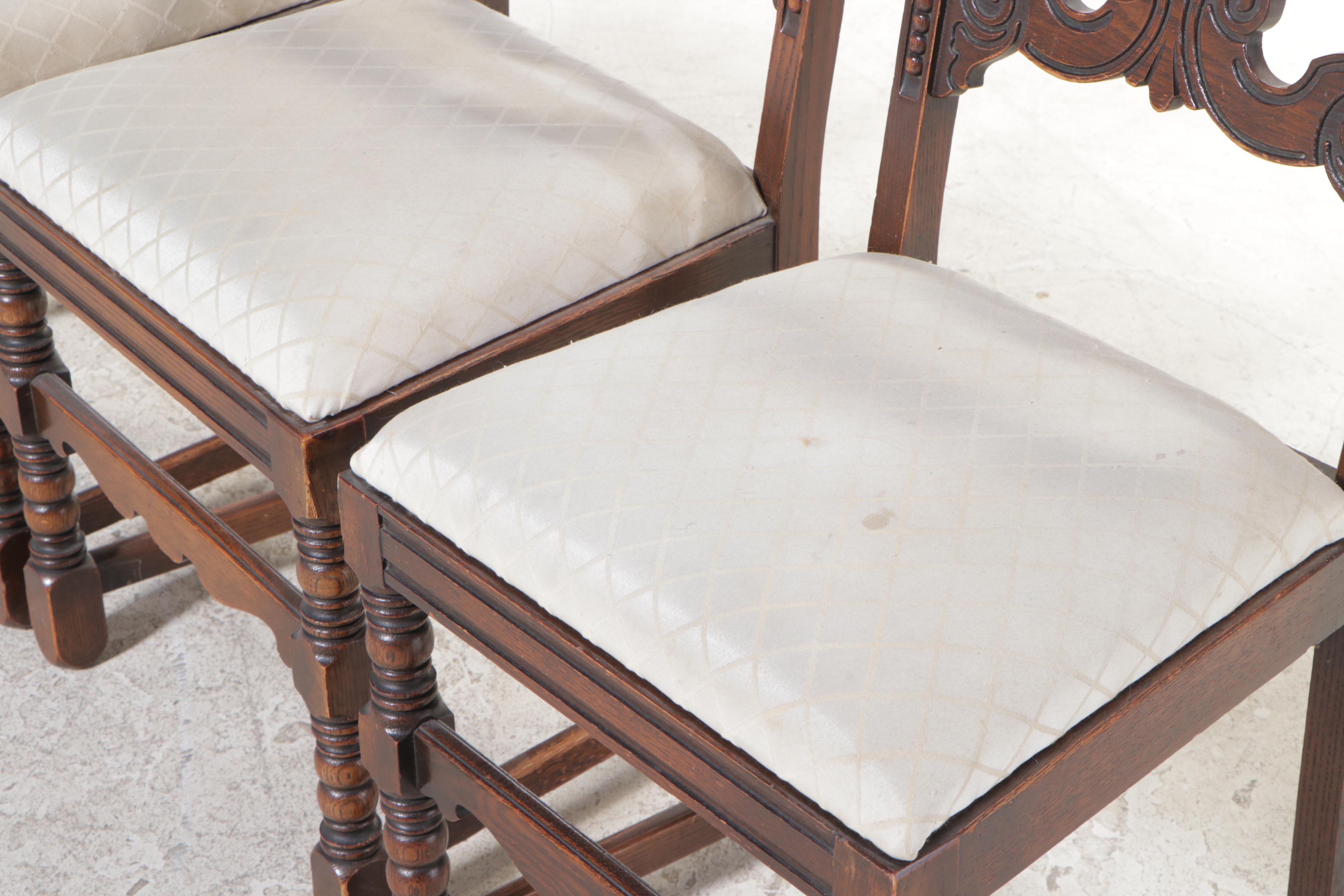 Jacobean Style Oak Dining Set, 1930s EBTH