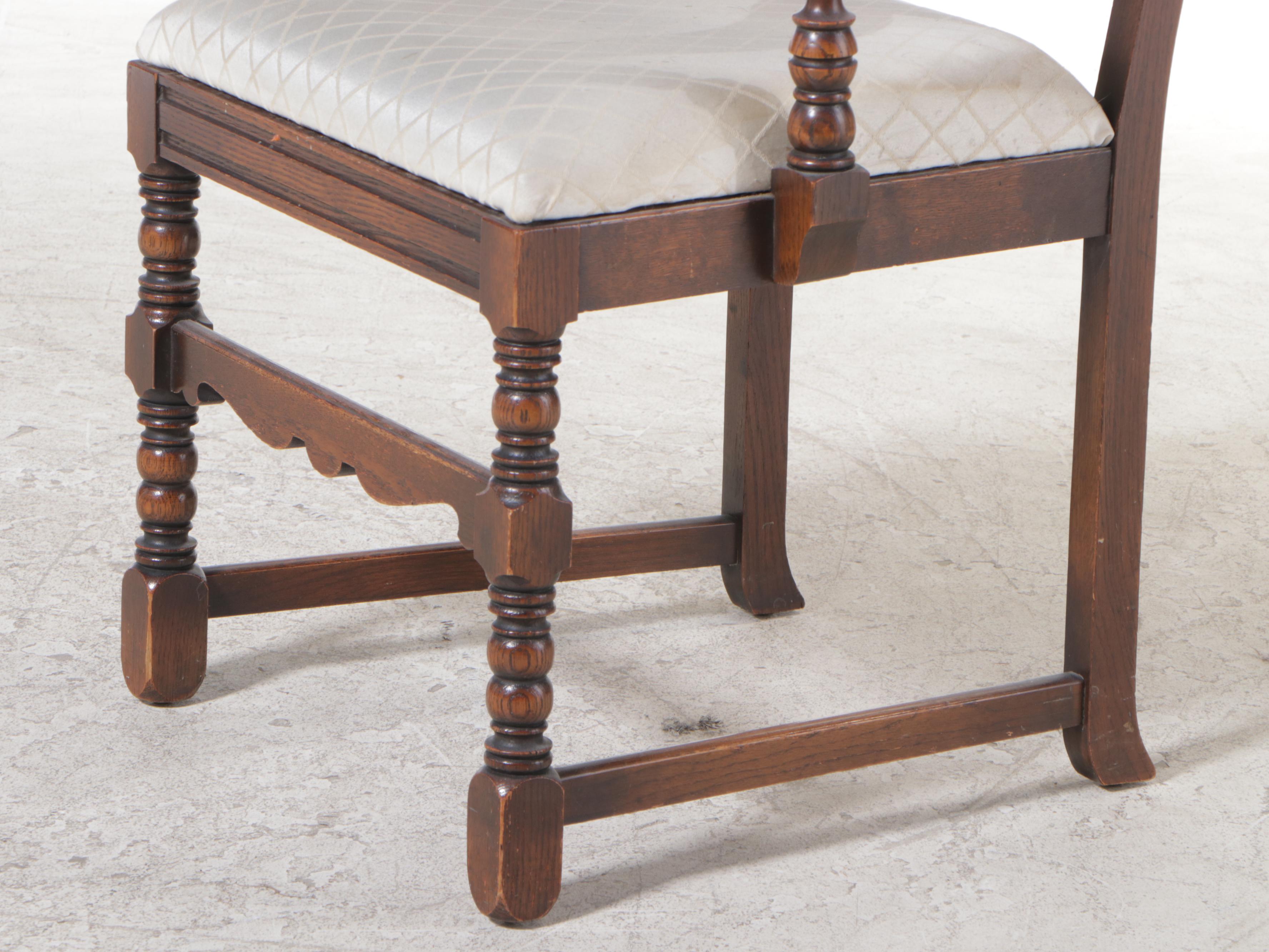 Jacobean Style Oak Dining Set, 1930s EBTH