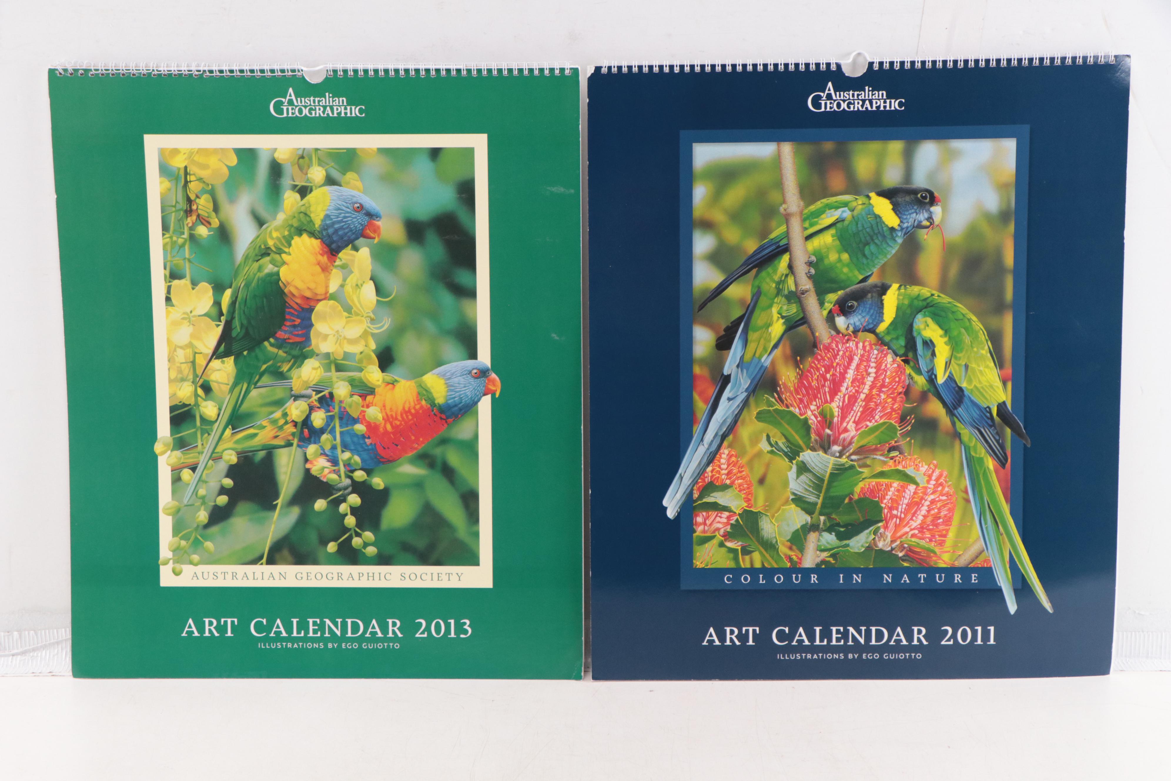 Australian Geographic Art Calendars and "Where's Waldo?" Poster Book EBTH