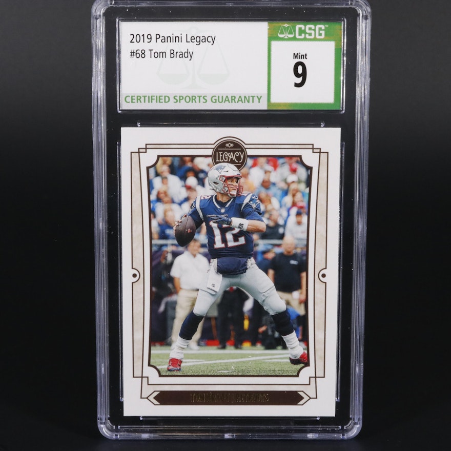 2019 Panini Legacy Tom Brady #68 Graded CSG Mint 9 Football Card