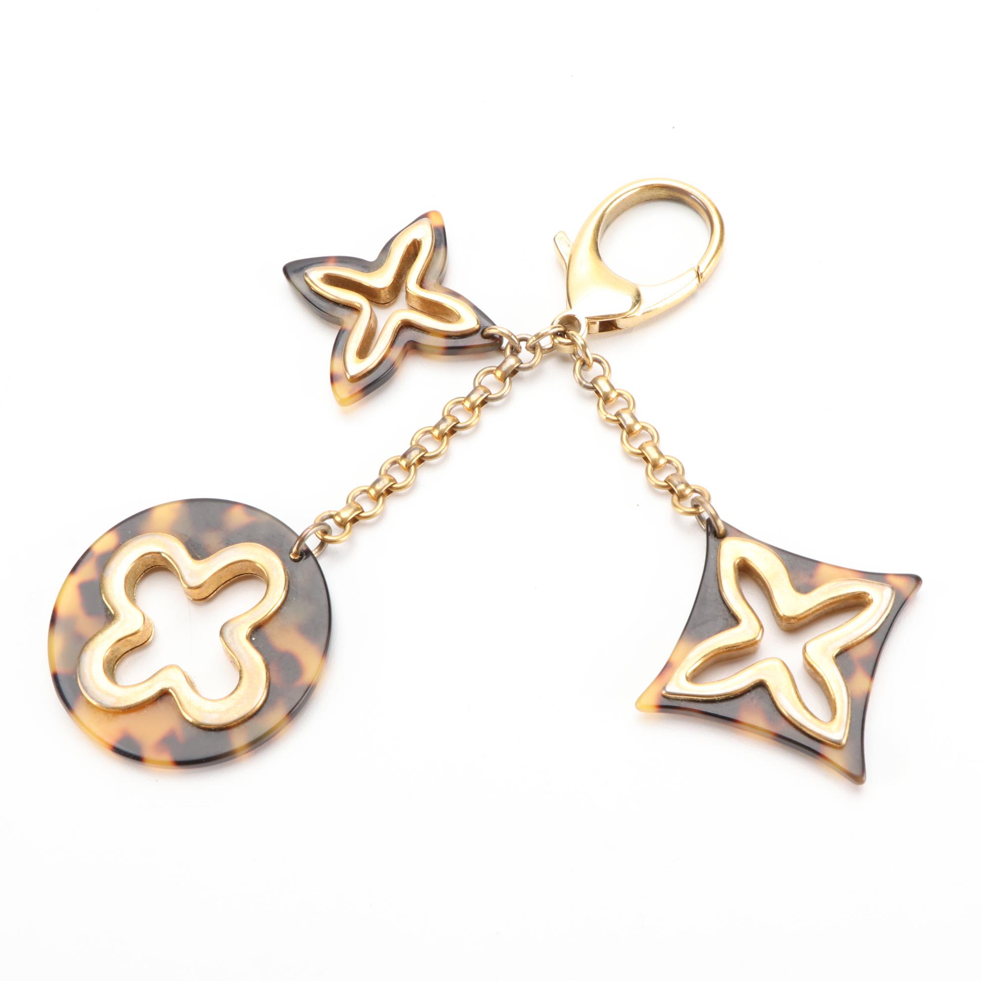 Louis Vuitton Insolence Bag Charm in Gold Tone Metal and Resin EBTH