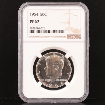 NGC Graded PF67 1964 Kennedy Silver Half Dollar