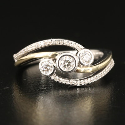 Sterling Diamond Ring with 10K Accent