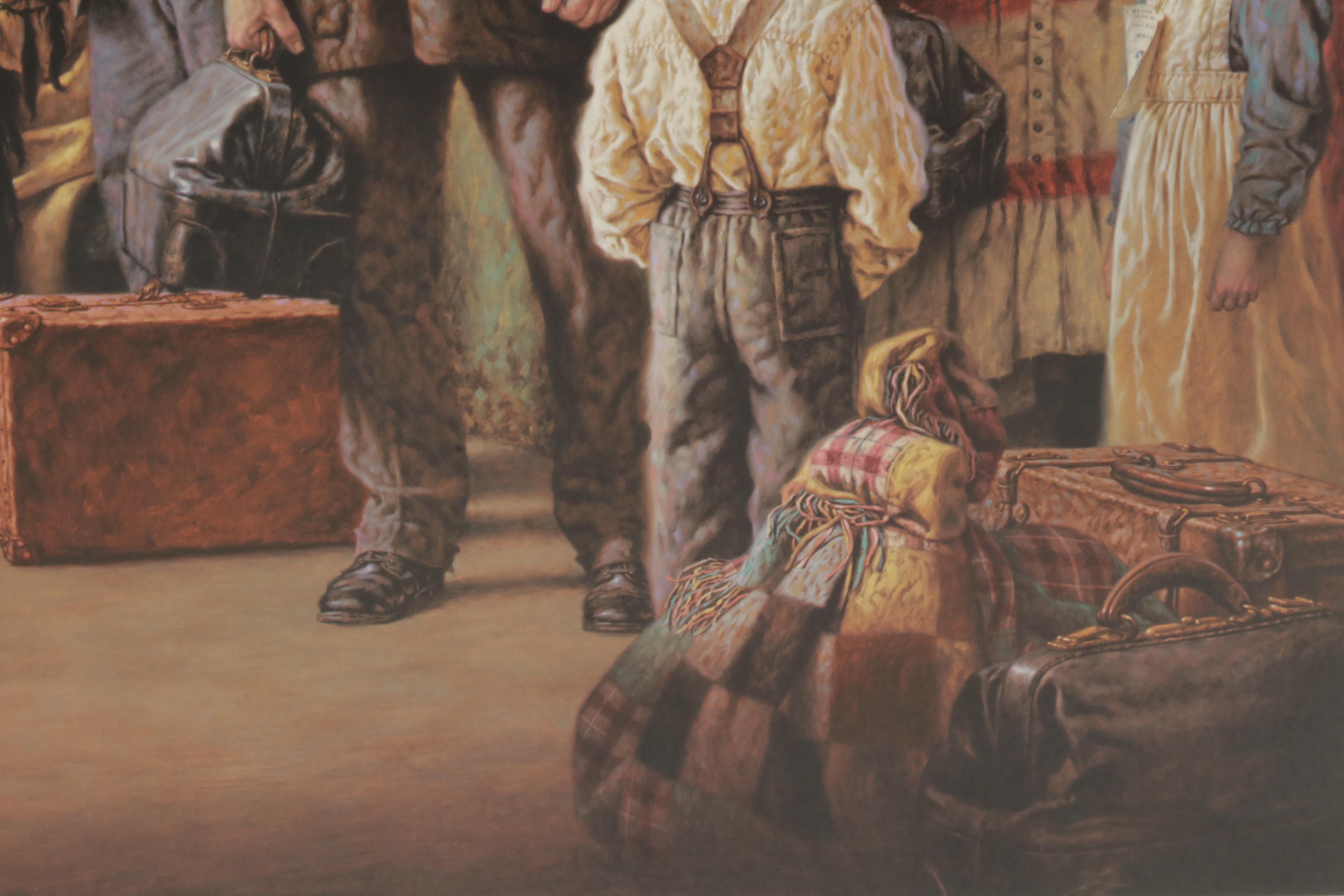 Jim Daly Americana Offset Lithograph "Pillars of a Nation," Circa 1991