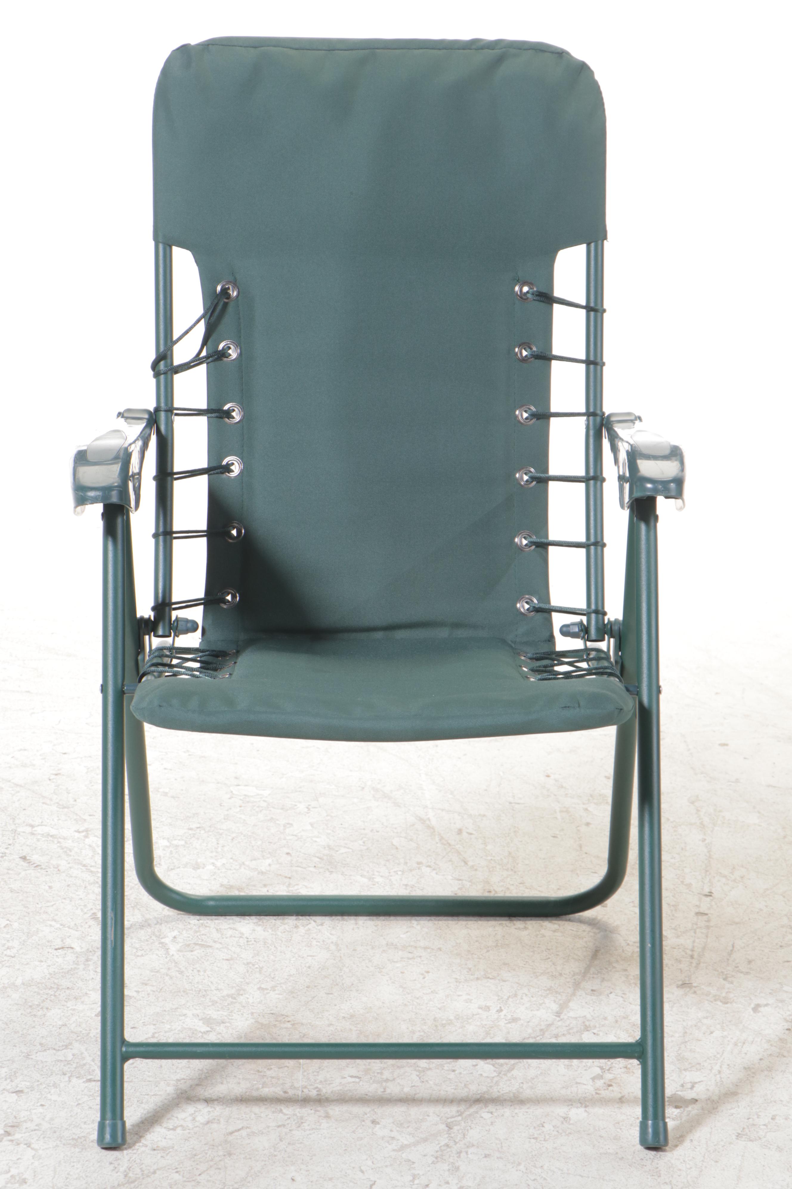 Three Tubular Metal and Molded Plastic Folding Lawn Chairs EBTH