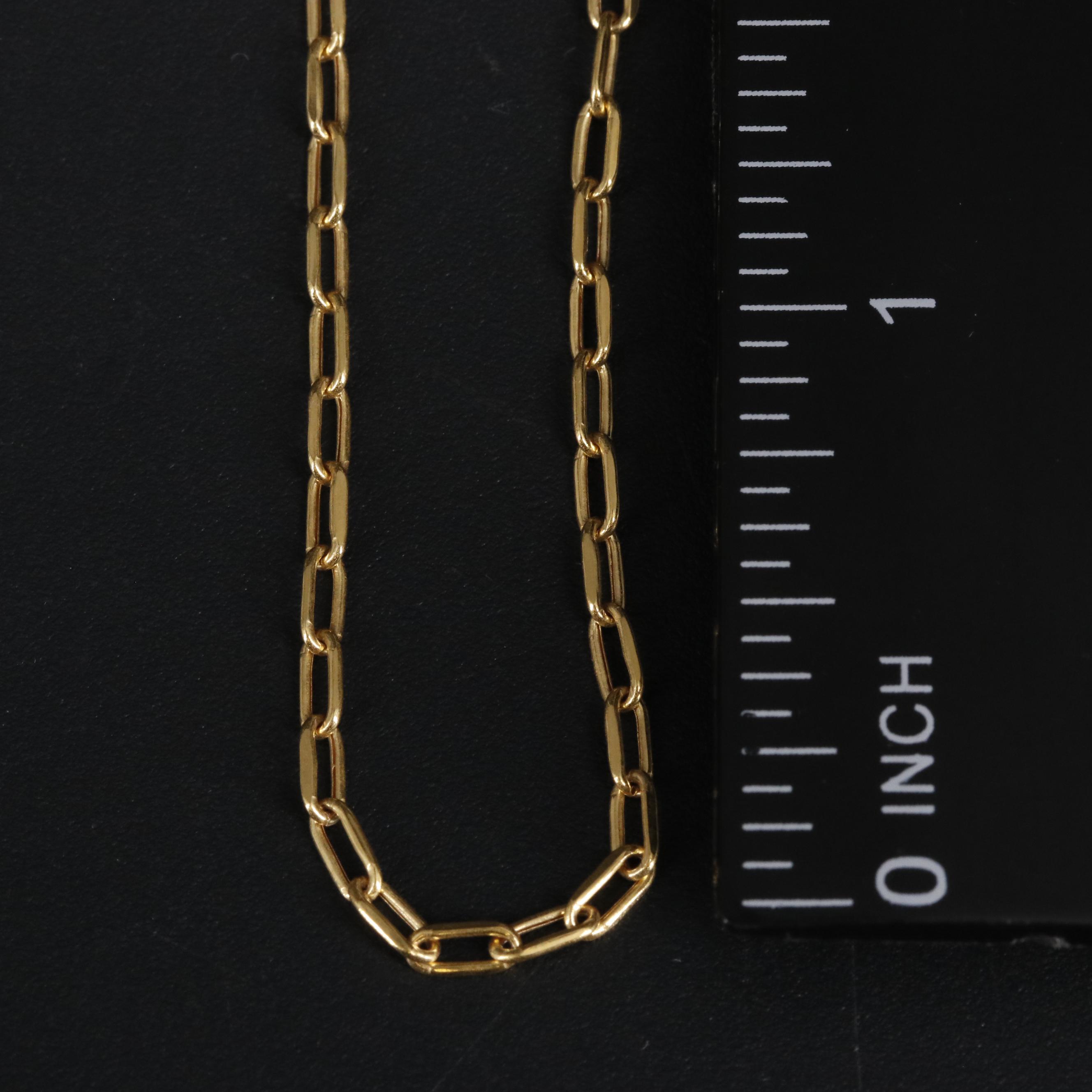 10K Paperclip Chain Necklace EBTH