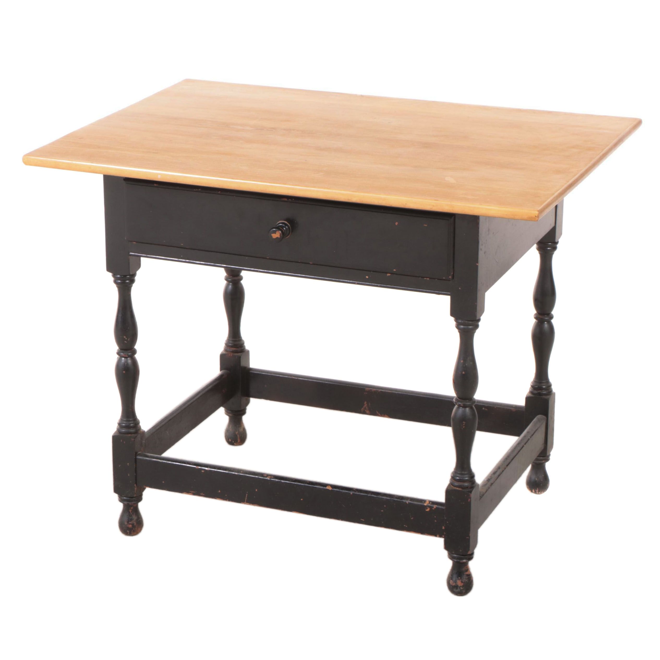 Willett "Lancaster County" Maple and ParcelEbonized Tavern Table EBTH