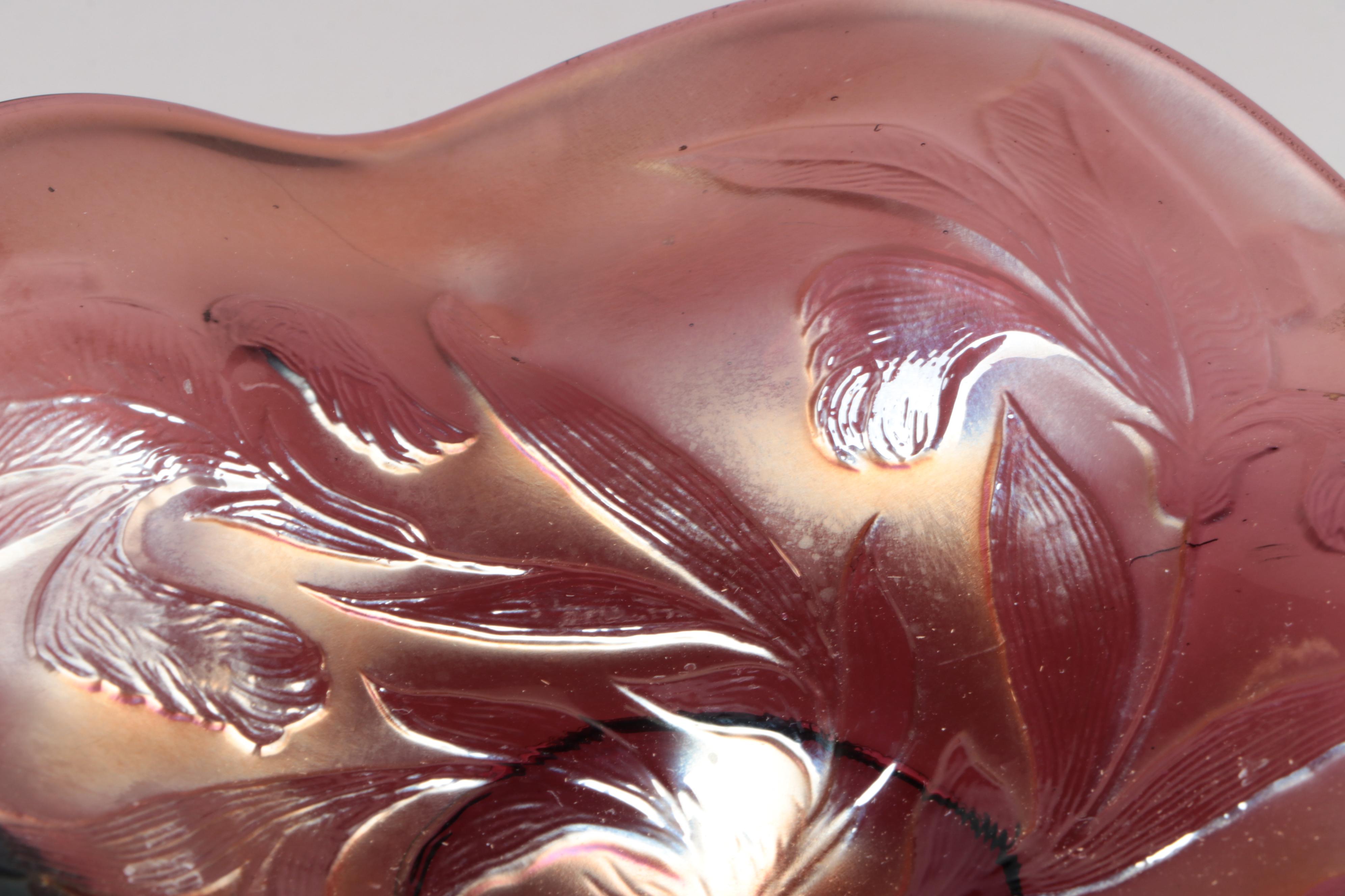 Westmoreland "Della Robbia"and Fenton "Iris" Carnival Glass Compotes EBTH