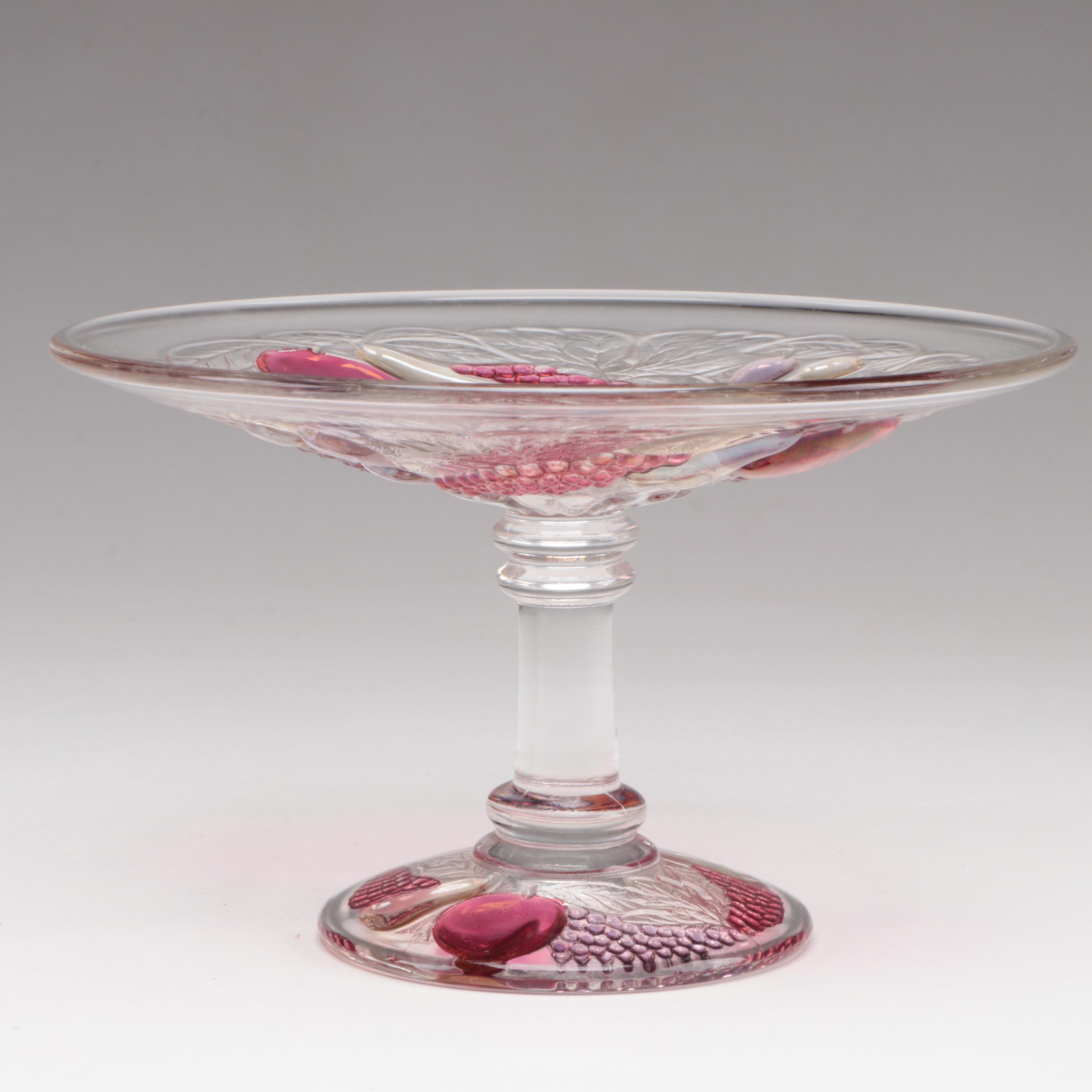 Westmoreland "Della Robbia"and Fenton "Iris" Carnival Glass Compotes EBTH