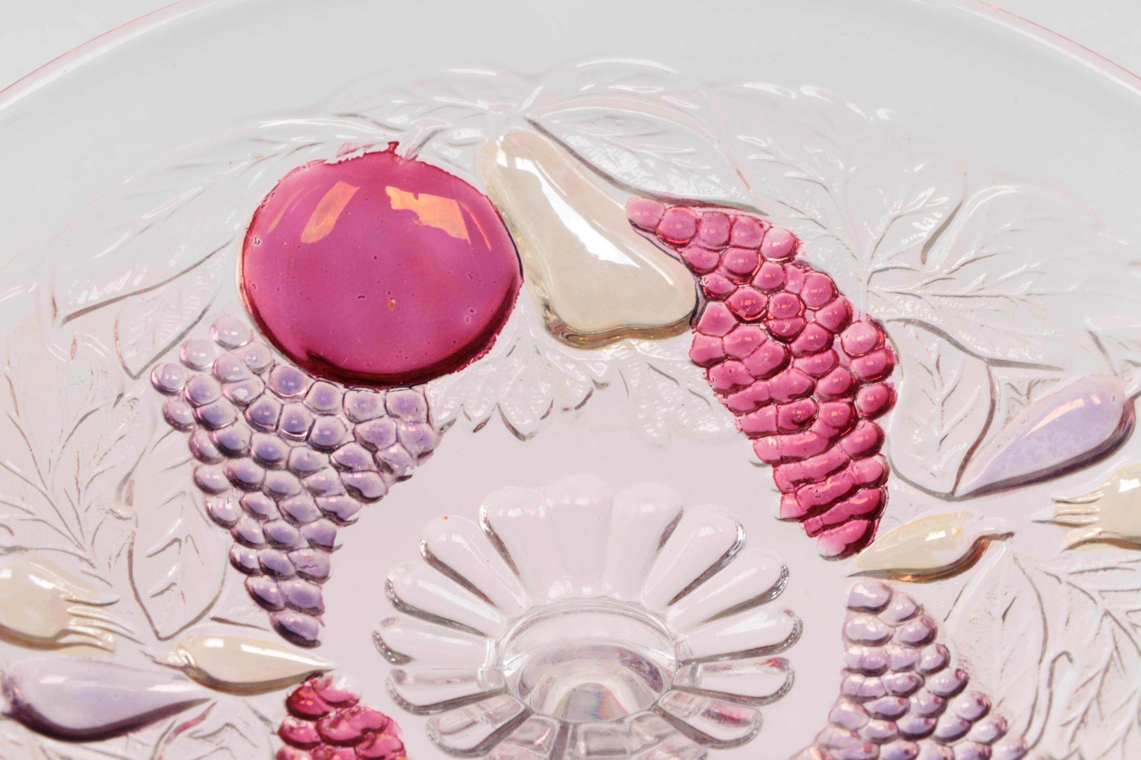 Westmoreland "Della Robbia"and Fenton "Iris" Carnival Glass Compotes EBTH