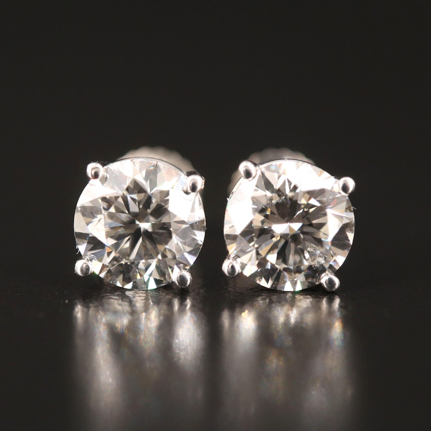 14K 3.05 CTW Lab Grown Diamond Stud Earrings