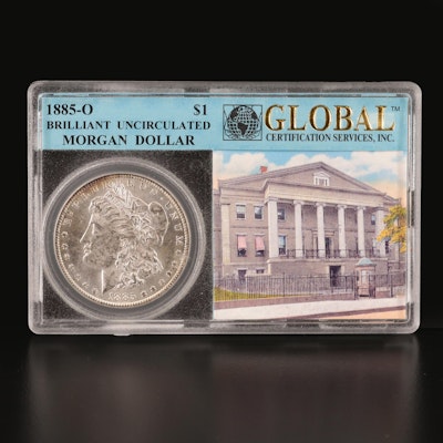 Uncirculated 1885-O Morgan Silver Dollar