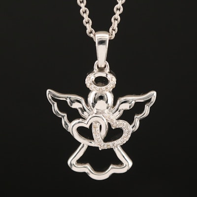 Sterling Angel Pendant Necklace
