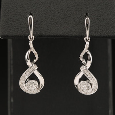 Sterling Diamond Earrings