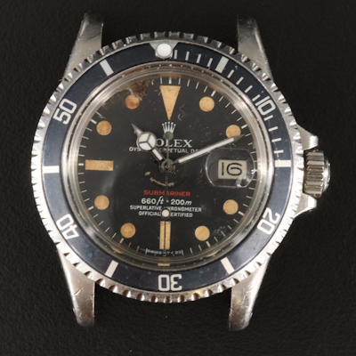 1971 Rolex Submariner Model 1680 Wristwatch