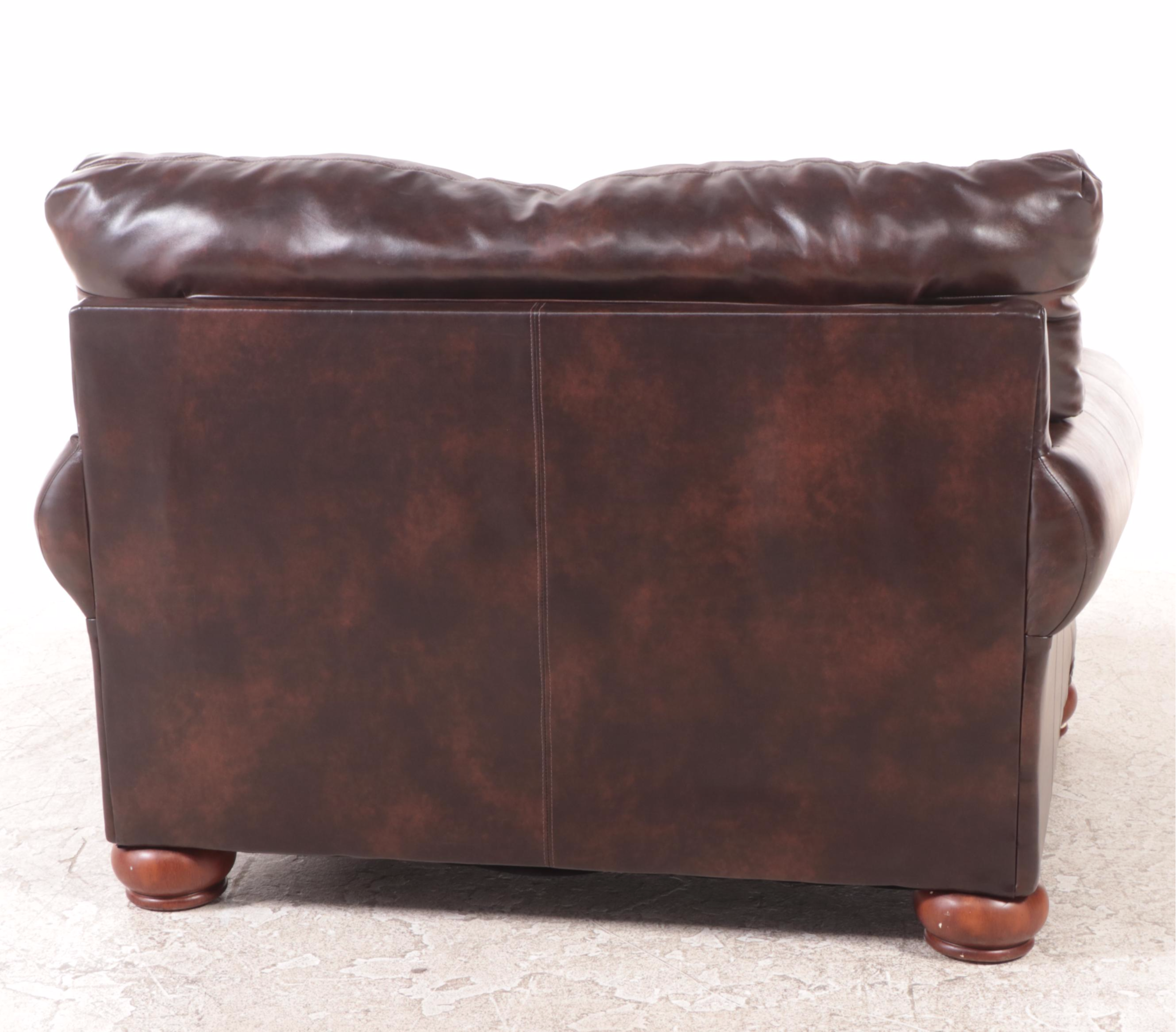 Ashley Furniture DuraBlend Leather ChairandaHalf with Studs EBTH