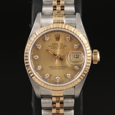 1991 Rolex Diamond Dial Datejust Wristwatch