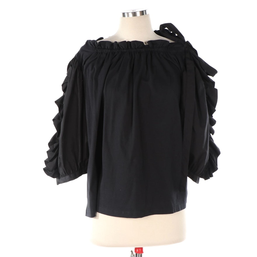 See by Chloé Ruffle Top with Shoulder Tie