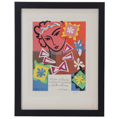 Color Lithograph After Henri Matisse From "Art in Posters," 1959
