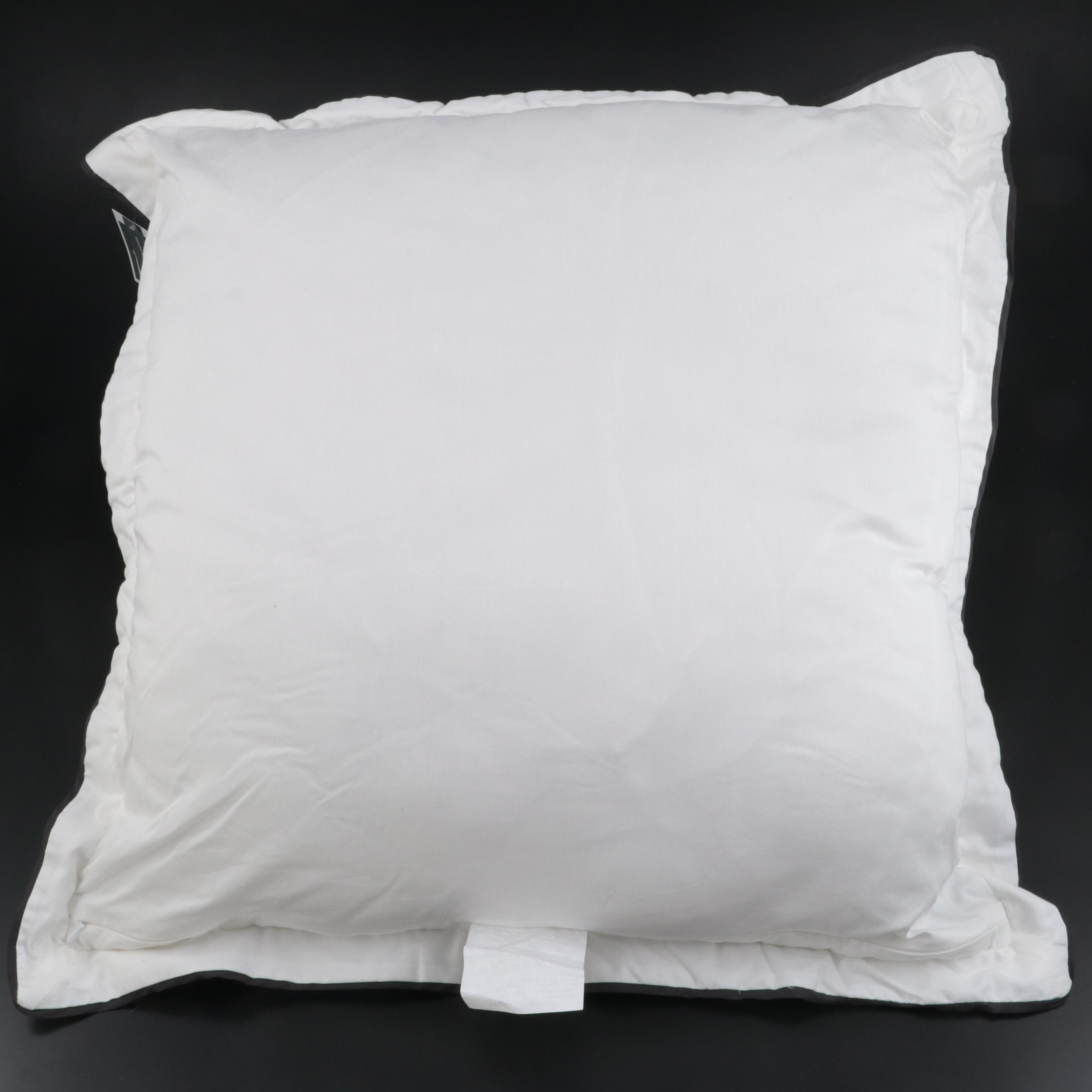 Pair of Threshold Signature Black Border Euro Bed Pillows EBTH